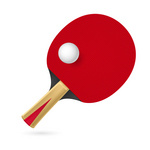 Racket for playing table tennis. Illustration on white background