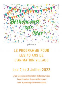 Programme animation village 2022 1er page